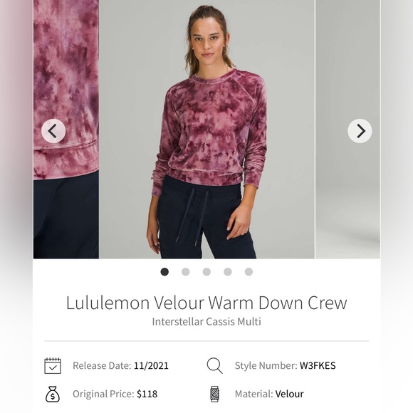 Lululemon Velour Warm Down Crew
Interstellar Cassis Multi - Picture 4 of 9